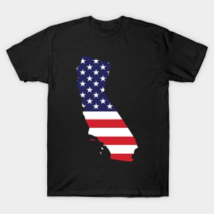 California State Shape Flag Background T-Shirt